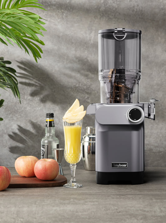 Anybear Cold Press Juicer High Juice Yield, BPA Free 250W(metallic gray)